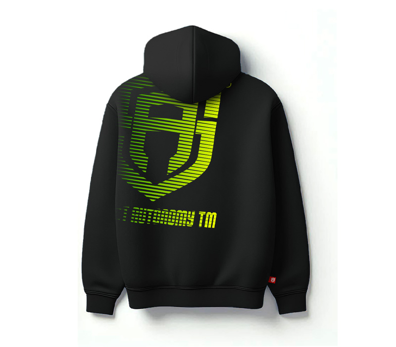 BLUZA Z KAPTUREM STREET AUTONOMY BACKTEAM BLACK/GREEN 2025