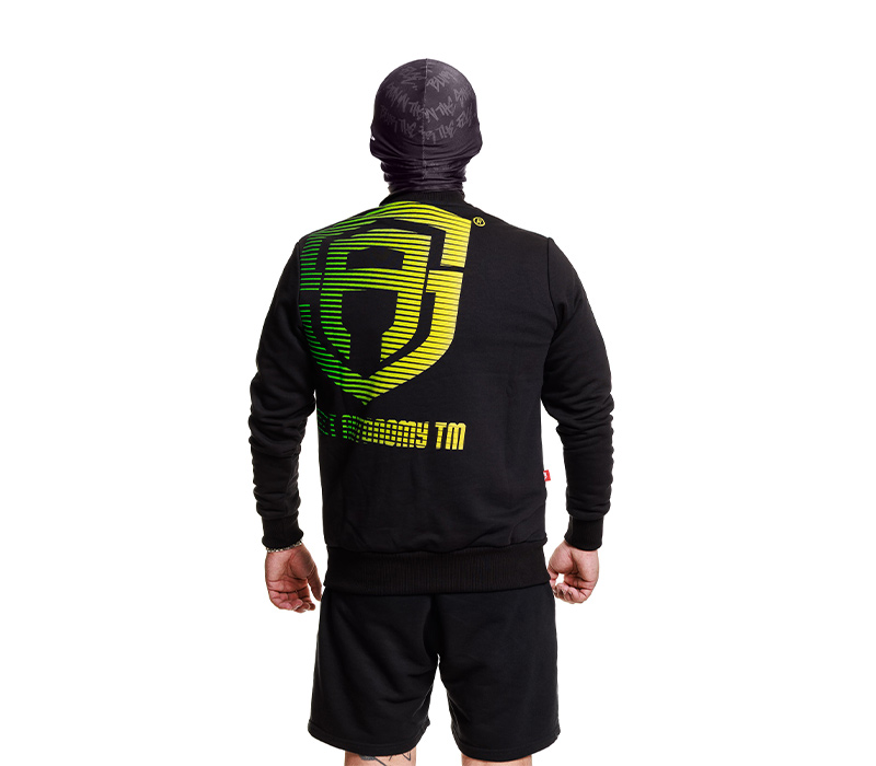 BLUZA BEZ KAPTURA STREET AUTONOMY BACKTEAM BLACK/GREEN 2025