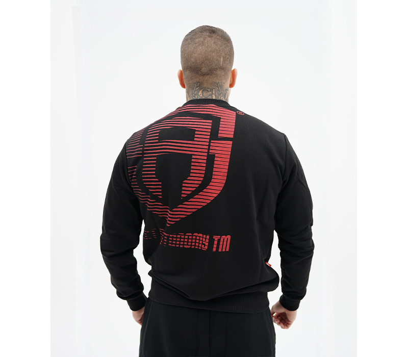 BLUZA BEZ KAPTURA STREET AUTONOMY BACKTEAM BLACK/RED 2025