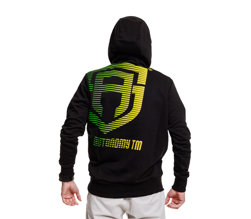 BLUZA Z KAPTUREM STREET AUTONOMY BACKTEAM BLACK/GREEN 2025