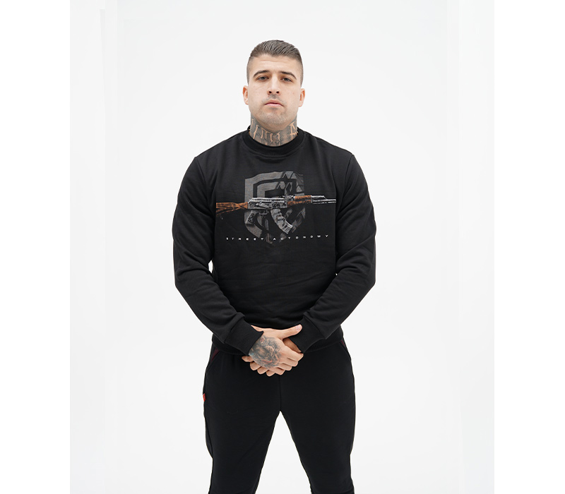 BLUZA BEZ KAPTURA STREET AUTONOMY AK BLACK 2025