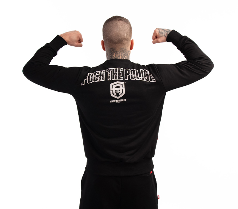 BLUZA BEZ KAPTURA STREET AUTONOMY LOGO FUCK BLACK 2026 - obrazek 3