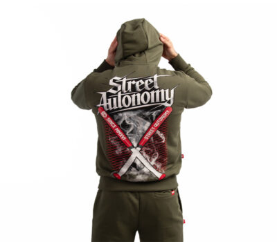 BLUZA Z KAPTUREM STREET AUTONOMY BATS KHAKI