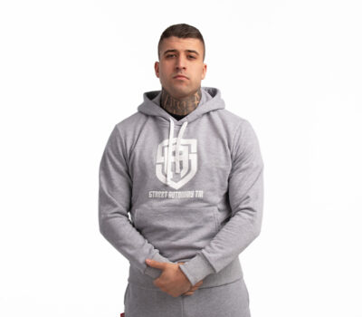 BLUZA Z KAPTUREM STREET AUTONOMY MONUM MELANGE/WHITE