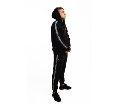 KOMPLET BLUZA Z KAPTUREM ZIP + SPODNIE STREET AUTONOMY LAMPAS BLACK