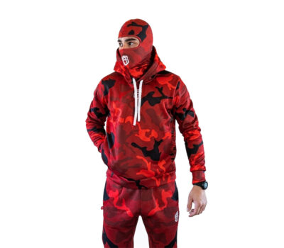 BLUZA Z KAPTUREM STREET AUTONOMY CAMON RED 2026